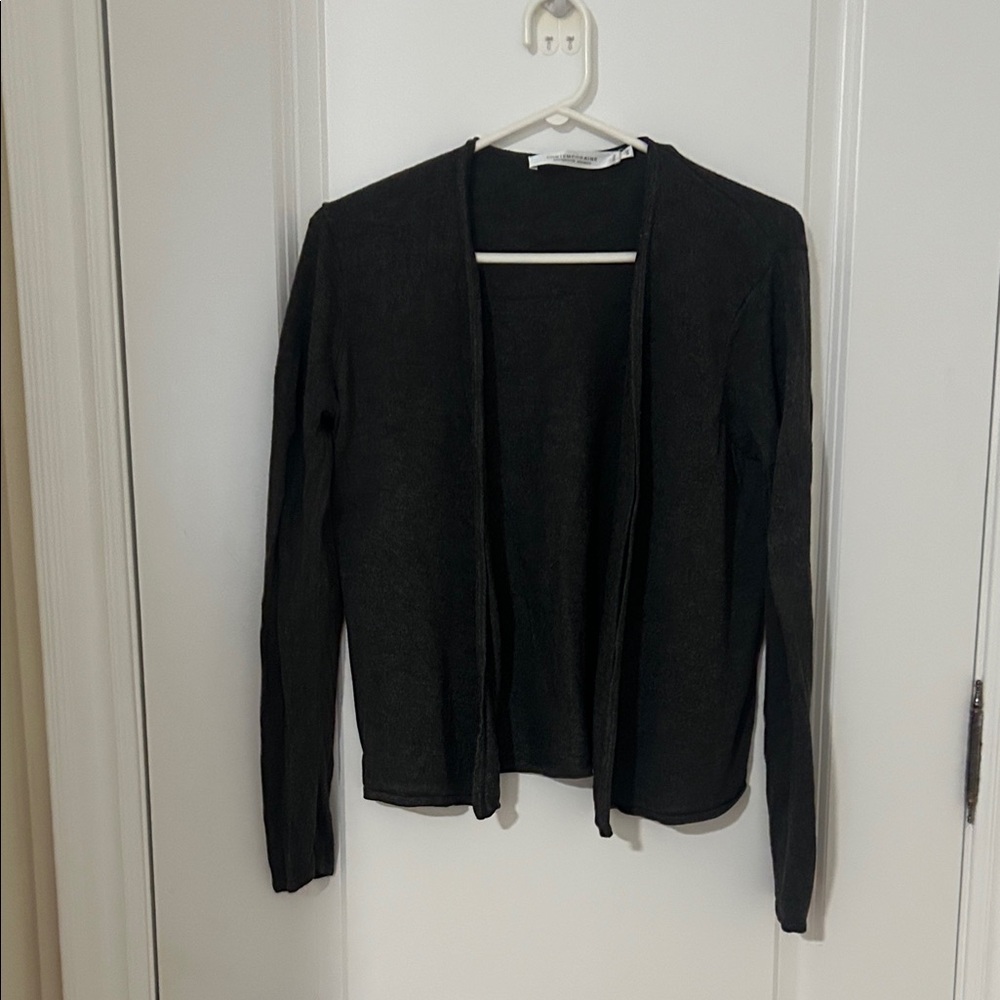 Simons Elegant Dark Grey Open Cardigan